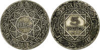 Morocco 5 Francs Mohammed V, Paris, Silver -