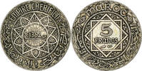 Morocco 5 Francs Mohammed V, Paris, Silver -