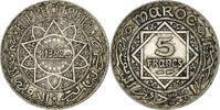 Morocco 5 Francs Mohammed V, Paris, Silver -