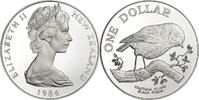 New Zealand Dollar Elizabeth II, Proof, Silver, KM:54a -