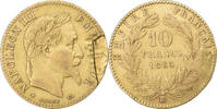 France 10 Francs Napoléon III, Strasbourg, error split, Gold -