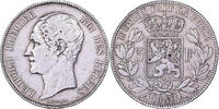 5 Francs, 5 Frank 1849 Brussels Belgien Leopold I, Brussels, Silber, S+, KM:17 S+