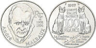 France 100 Francs André Malraux, Silver, Gadoury:954, KM:1188 -