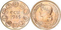 France Medaille Ecu Europa, Marianne, Copper-Nickel Gilt, Rodier -