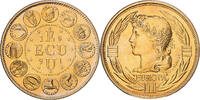 France Medaille Ecu Europa, Marianne, Copper-Nickel Gilt, Rodier -