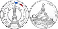 France Medaille Tour Eiffel, 120 Ans, Silver Plated Copper -