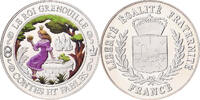 France Medal Contes et Fables, Le Roi Grenouille, Silver -