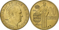 Monaco 20 Centimes Rainier III, Aluminum-Bronze, Gadoury:MC -