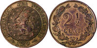 Netherlands 2-1/2 Cent Wilhelmina I, Bronze, KM:108.2 -