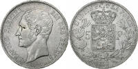 Belgium 5 Francs, 5 Frank Leopold I, Brussels, Silver, KM:17 -