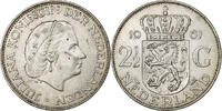Netherlands 2-1/2 Gulden Juliana, Silver, KM:185 -