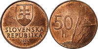 Slovakia 50 Halierov Copper Plated Steel, KM:35 -