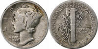 United States Dime Mercury Dime, U.S. Mint, Silver, KM:140 -