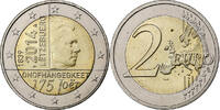 Luxembourg 2 Euro 175 Years of the Nation, Utrecht, Bi-Metallic -