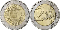 Luxembourg 2 Euro 30 Years of European Union Flag, Utrecht, Bi-Metallic -