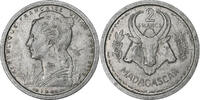 Madagascar 2 Francs Paris, Aluminum, KM:4 -