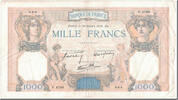 France 1000 Francs 1938-10-20, Fayette:38.30, KM:90c -