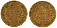 France 2 Francs Coin, Morlon, Aluminum-Bronze, Gadoury:535 -