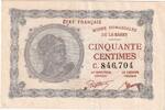 Saarland 50 Centimes Sarre, C.846.704, EF(40-45) -