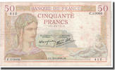 France 50 Francs 1939-03-30, Fayette:18.24, KM:85b -