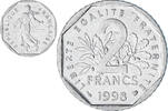 France 2 Francs Semeuse, Paris, Nickel, KM:942.1, Gadoury:547 -