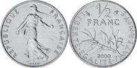 France 1/2 Franc Semeuse, Paris, Nickel, KM:931.1 -