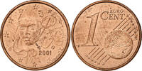 France Euro Cent Paris, FDC, Copper Plated Steel, KM:1282 -