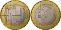 Slovenia 3 Euro UNESCO, Bi-Metallic, KM:95 -
