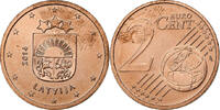 Latvia 2 Euro Cent Stuttgart, Copper Plated Steel, KM:151 -