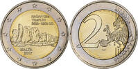 Malta 2 Euro Le temple de Hagar Qim, Paris, Bi-Metallic, KM:183 -