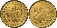 Poland 5 Groszy Warsaw, Brass, KM:278 -