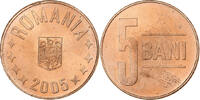 Romania 5 Bani Acier plaqué cuivre, KM:190 -