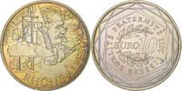 France 10 Euro Euros des régions, Rhône-Alpes, Paris, Silver -