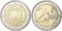 Italy 2 Euro 30 ans Drapeau européen, Bi-Metallic, KM:New -
