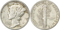 United States Dime Mercury Dime, U.S. Mint, Silver, KM:140 -