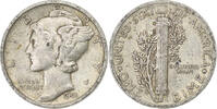 United States Dime Mercury Dime, U.S. Mint, Silver, KM:140 -