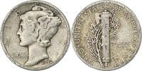 United States Dime Mercury Dime, U.S. Mint, Silver, KM:140 -