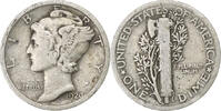 United States Dime Mercury Dime, U.S. Mint, Silver, KM:140 -