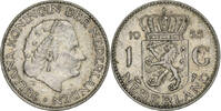 Netherlands Gulden Juliana, Silver, KM:184 -