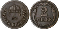 Hungary 2 Filler Coin, Budapest, Bronze, KM:506 -