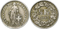 Switzerland 1/2 Franc Bern, Silver, KM:23 -