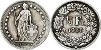 Switzerland 1/2 Franc Bern, Silver, KM:23 -
