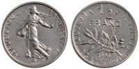 France 1/2 Franc Coin, Semeuse, Nickel, Gadoury:429 -