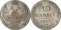Poland 10 Groszy Nicholas I, Moneta Wschovensis, Silver -