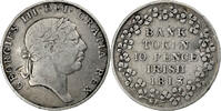 10 Pence Token 1813 Ireland Silber, S+, KM:Tn5 S+