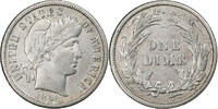 United States Dime Barber Dime, U.S. Mint, Silver, KM:113 -