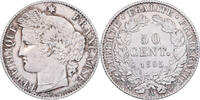 France 50 Centimes Cérès, Paris, Silver, Gadoury:419a -