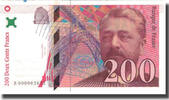 France 200 Francs Eiffel, Fayette:75.1, KM:159a -