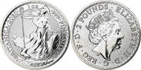Great Britain 2 Pounds - 1 Oz Elizabeth II, Britannia, London, Silver -