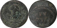 France 1 Centime Dupré, Paris, Double-strike, Bronze -